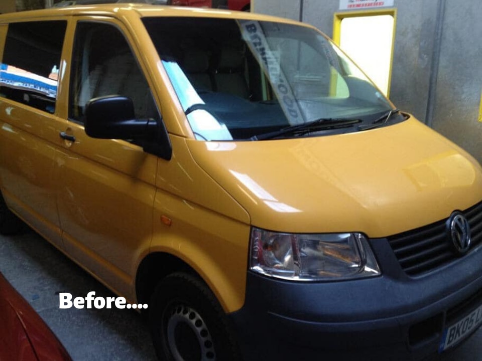 Former AA VW Van ready to be resprayed and new body kit by AWL Car Body Repairs Swansea