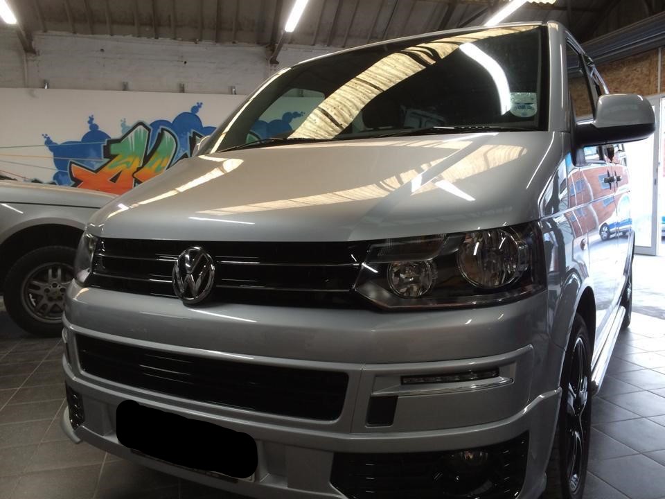 Silver VW Transporter Dent Removal Swansea and Respray AWL