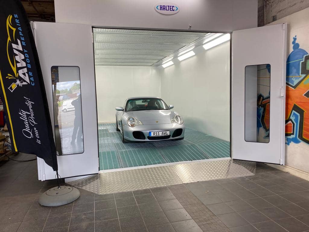 Porsche State of the art Haltec Down Draft Spray Booth at AWL Swansea